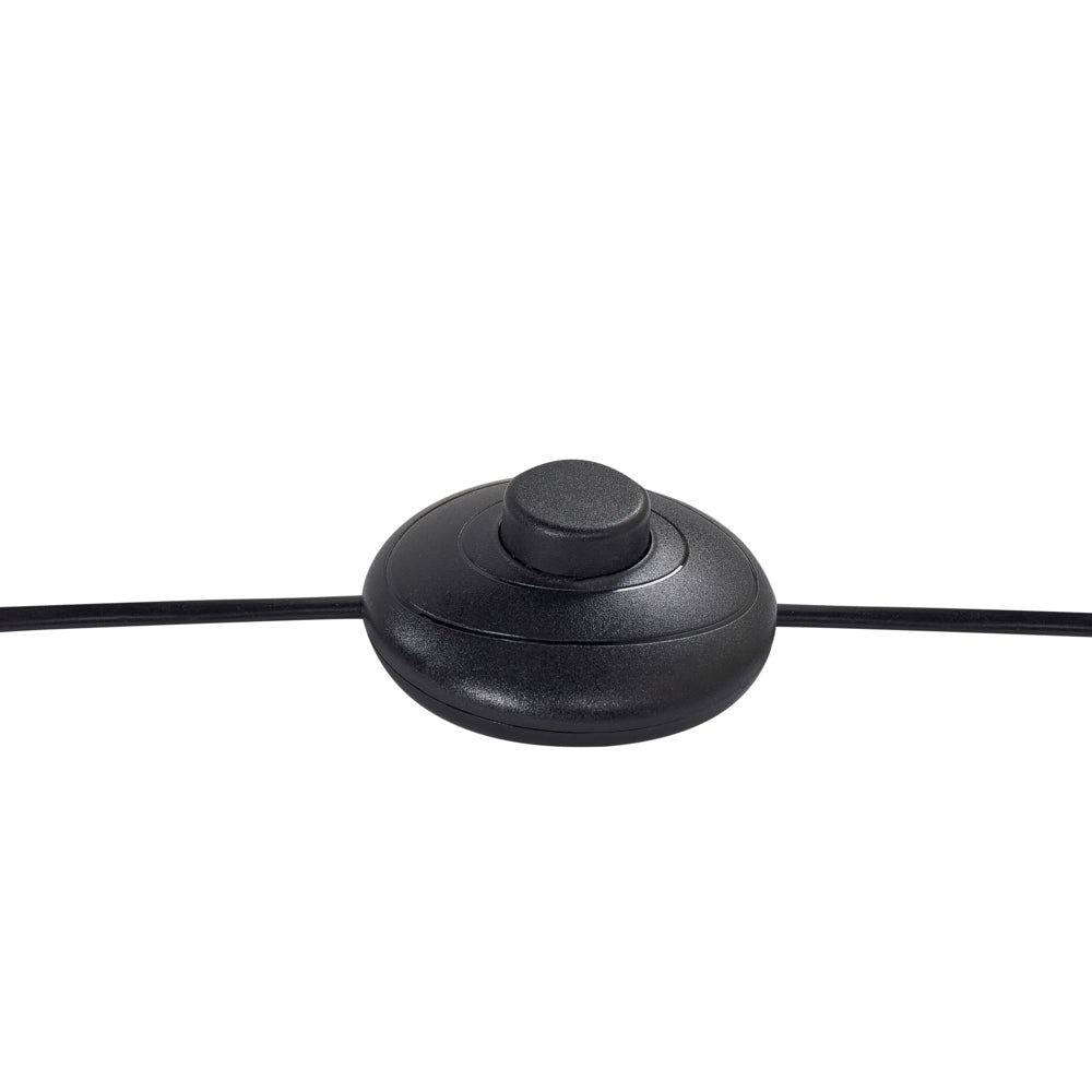 Lampada da terra Supporto in metallo nero Paralume in tessuto Design con perline Stile classico