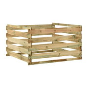Compostiera da Giardino a Doghe 120x120x70cm in Pino Impregnato cod mxl 53353