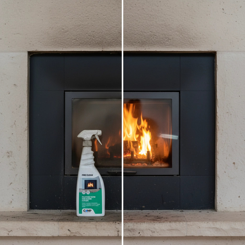 Fire clean 750 ml pulitore decarbonizzante vetri e superfici di camini e stufe