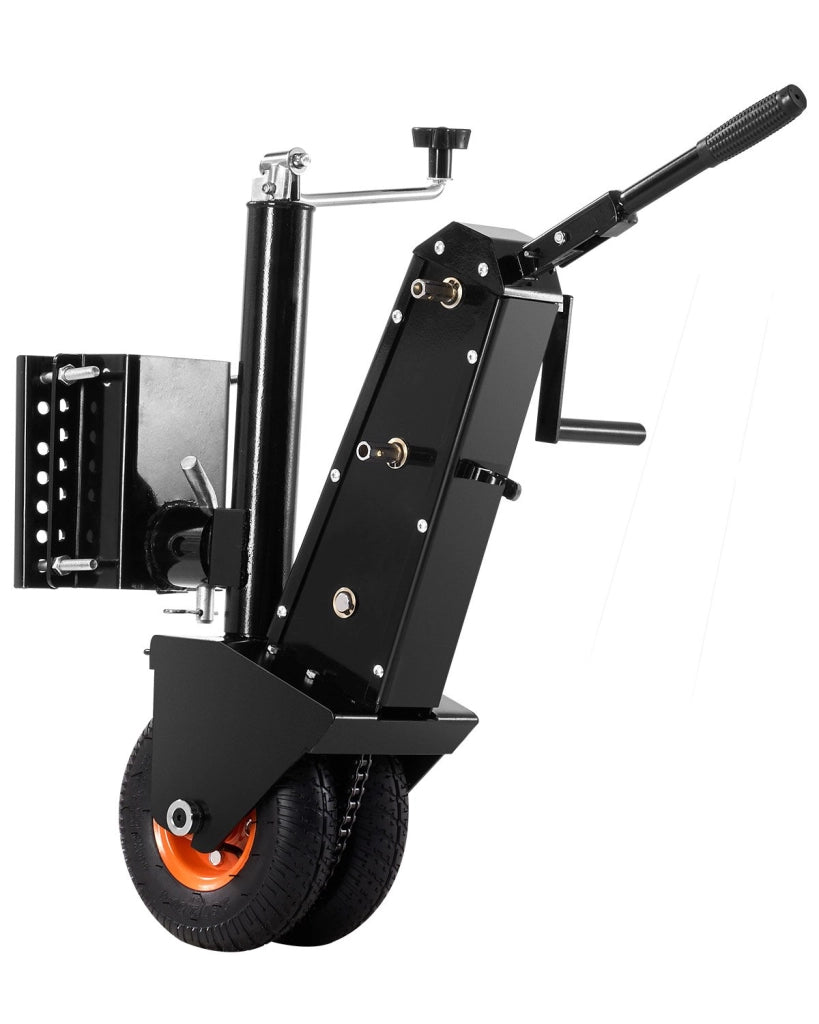 QYC500-WB Carrello Sposta Rimorchio per Camper Regolabile 330-590 mm, in Acciaio al Carbonio con Ruota in Gomma, Portata 227 kg, Robusto