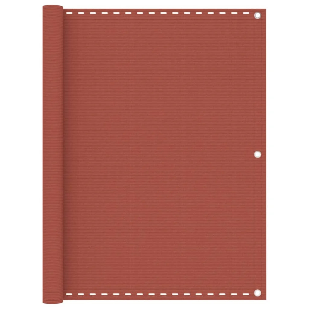 Paravento per balcone protezione privacy schermo privacy 120 x 500 cm HDPE terracotta 02_0010402