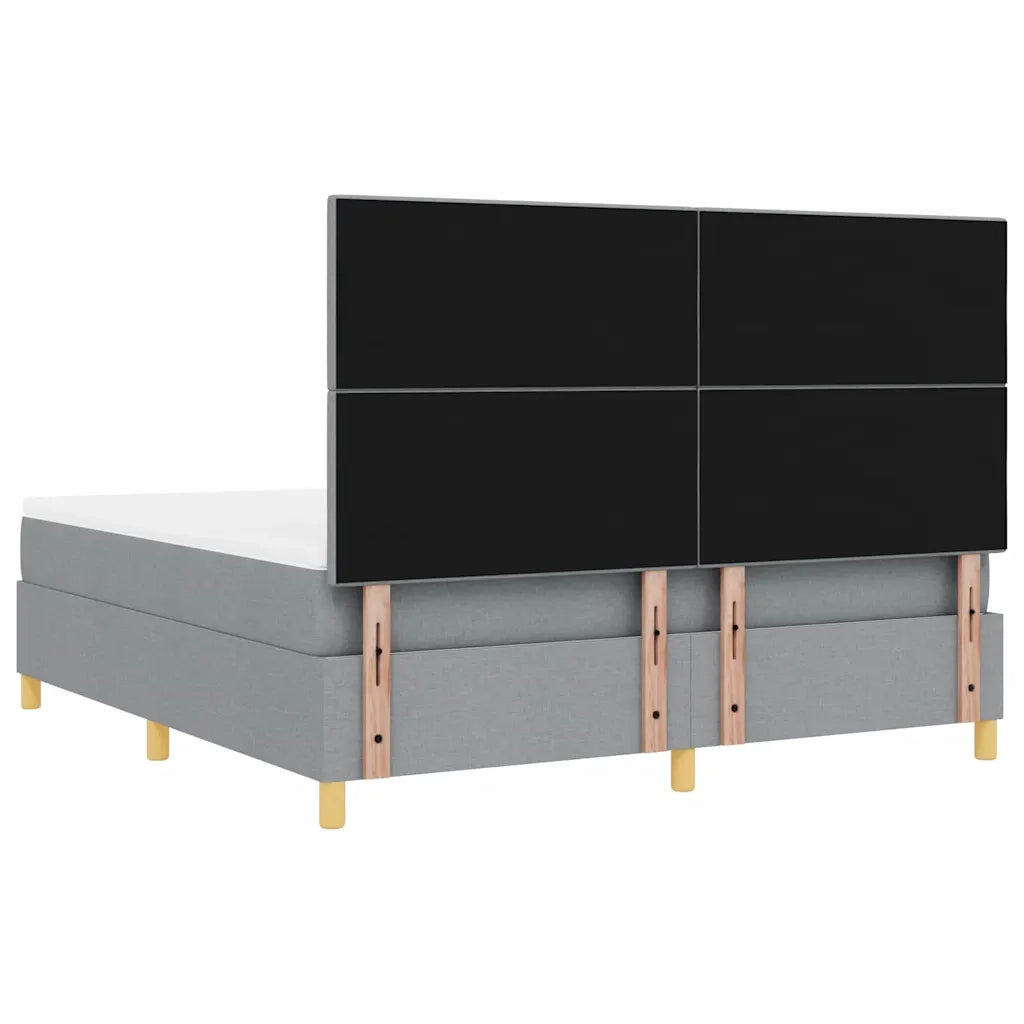 Letto a molle con materasso Grigio chiaro 180 x 200 cm Tessuto 3339637