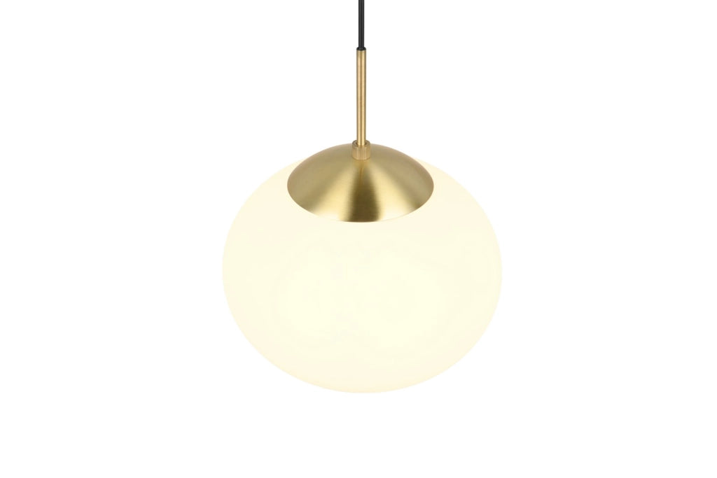 Lampada a sospensione Fomento Trio ottone sfera vetro Ø30