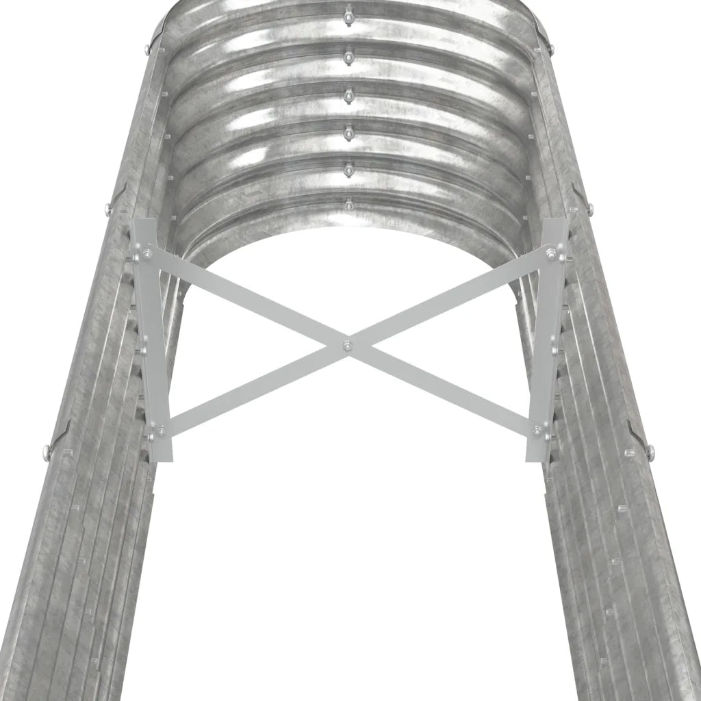 Letto Giardino Acciaio Zincato 332x40x36cm Argento 318887
