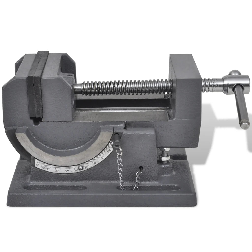 Morsa manuale inclinabile per trapano grigia 110 mm per attrezzi da garage officina e fai da te 3402086