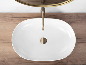 Lavabo Da Appoggio Rea Cleo 61 White Matt