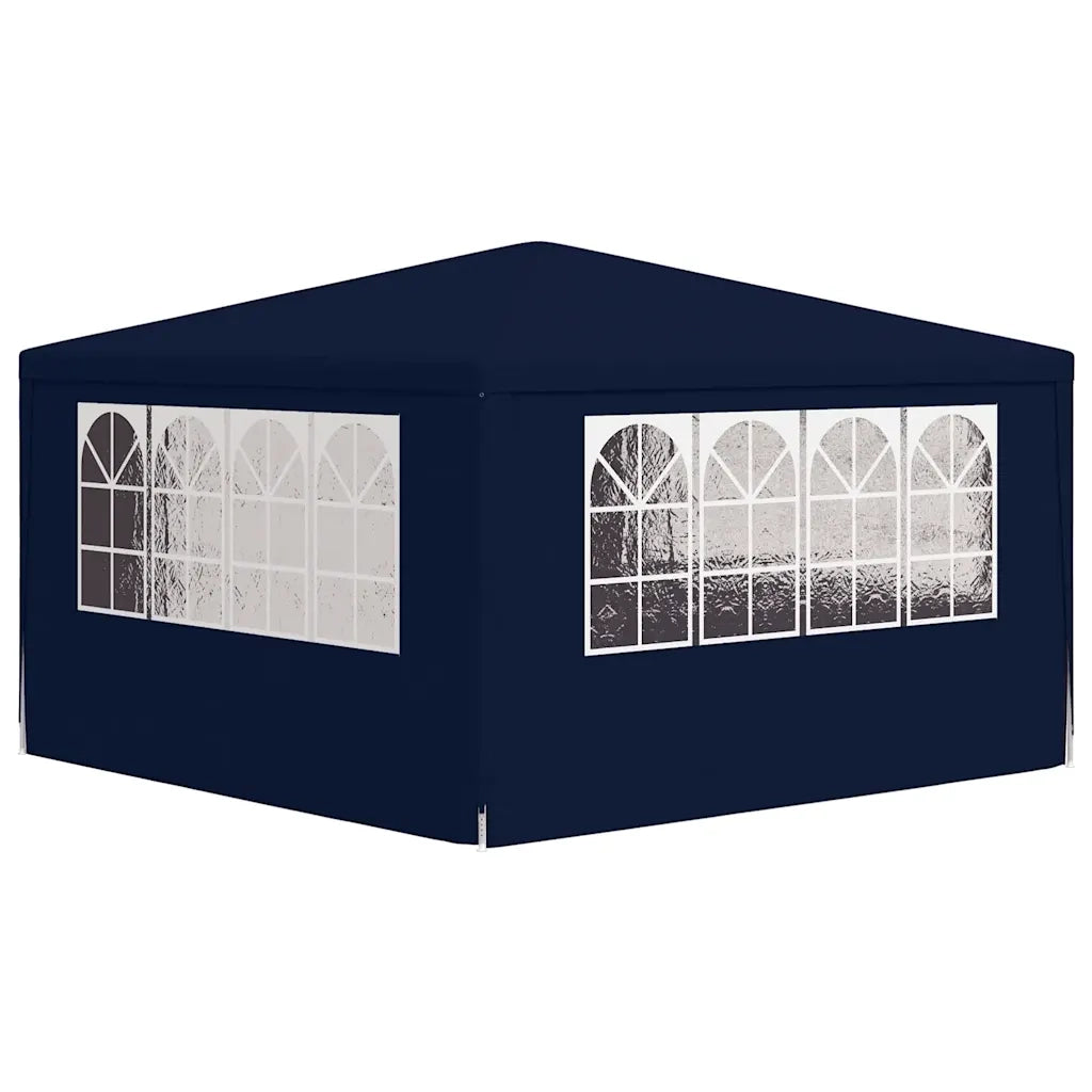 Gazebo Professionale con Pareti 4x4 m Blu 90 g/mÂ² cod mxl 52896