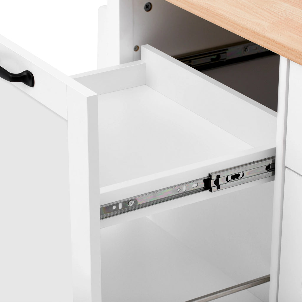 Credenza Moderna 3 Ante e Cassetto con Ripiani ¨C Xylo ¨C Bianco