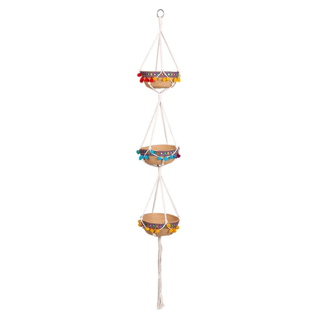 Appendiabiti in corda per 3 cestelli 180h