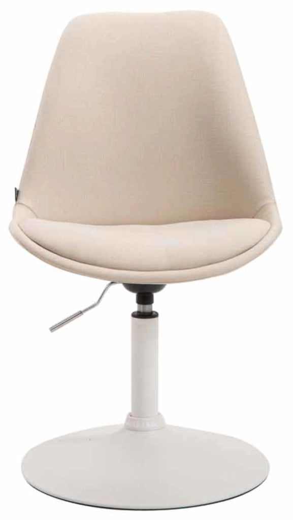 Set di 4 sedie da pranzo in tessuto Maverick crema,bianco