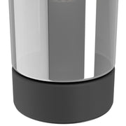 Lampada Da Tavolo Moderna Damasco 1 Acciaio Nero 1 Luce E27