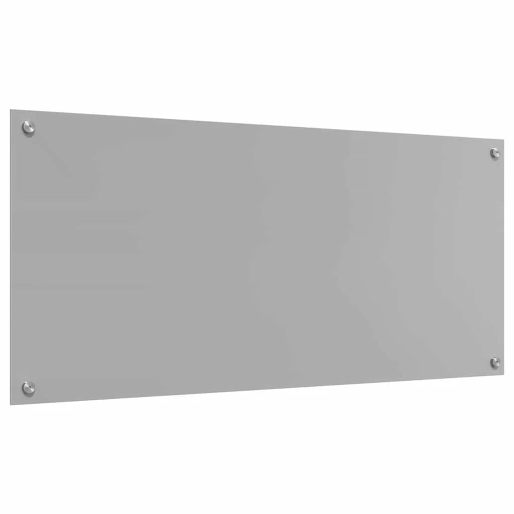 Paraschizzi da cucina moderno ed elegante 110 x 50 cm resistente al calore stile elegante vetro temperato grigio chiaro 02_0058480