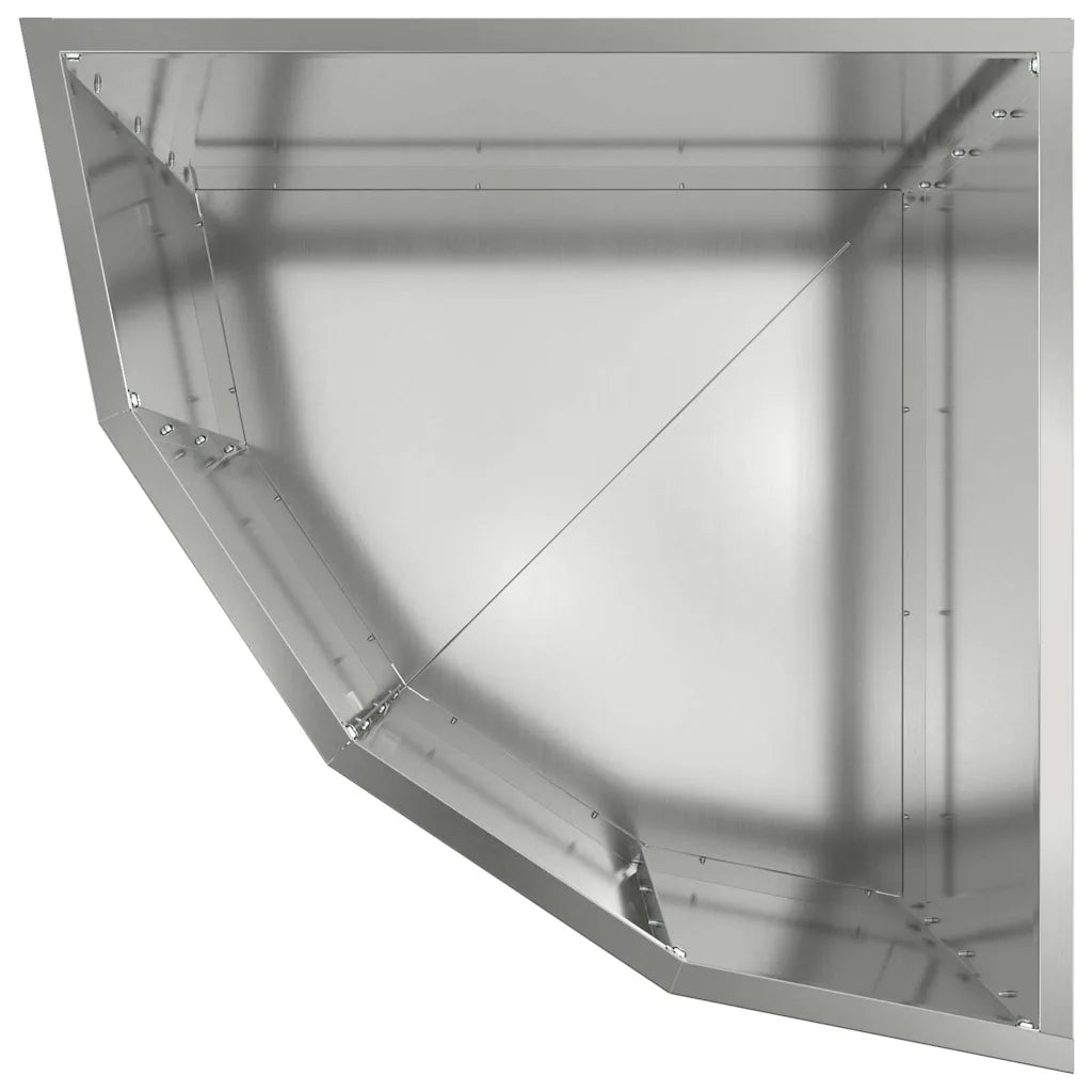 Fioriere | Cassetta per fiori | Vaso d'angolo Argento 45 x 45 x 35 cm Acciaio zincato