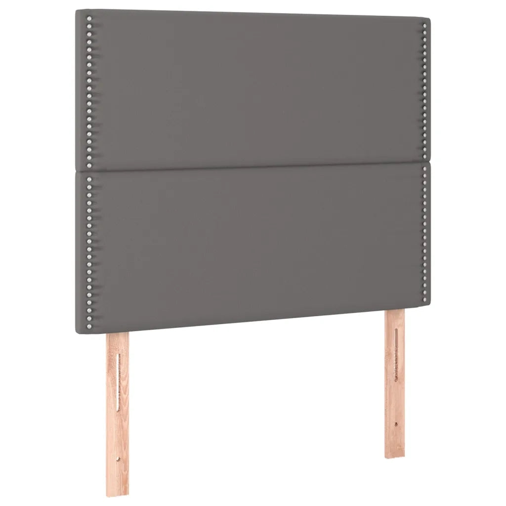 Giroletto Molle con Materasso e LED Grigio 120x200cm Similpelle 3135877