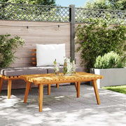 Tavolo da esterno-Tavolino da Giardino 90x55x35 cm in Legno Massello di Acacia