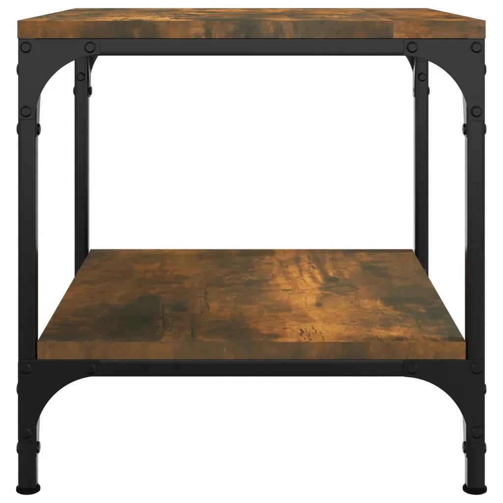 Tavolini 2pz rovere fumo 40x40x40 cm in Legno Multistrato 819382