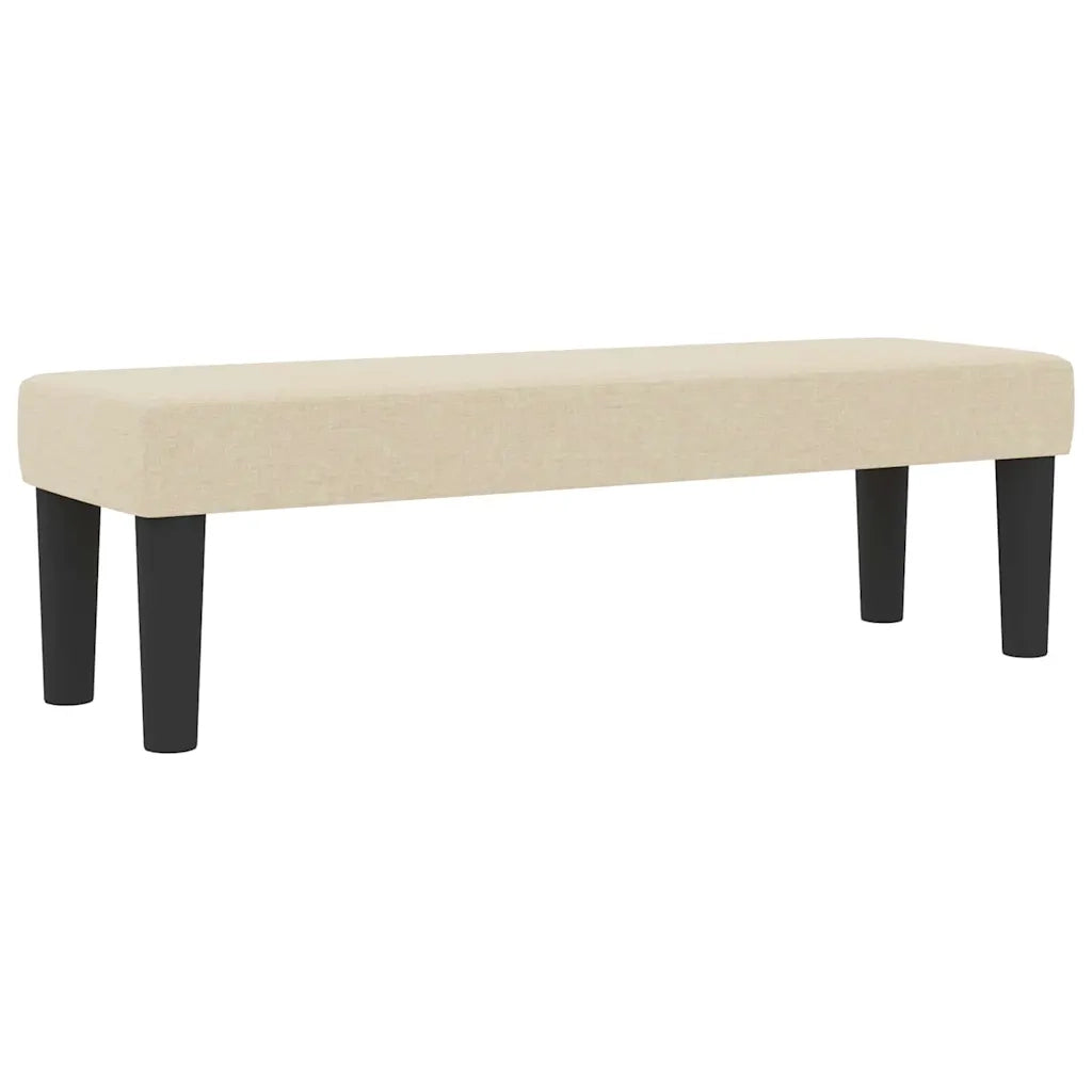 Letto a molle con testiera Crema 200 x 200 cm Tessuto 3344175