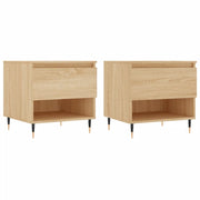 2 pz Tavolini salotto | Tavolino da caff¨¨ | Tavolino da Soggiorno Rovere Sonoma 50x46x50cm Legno Multistrato