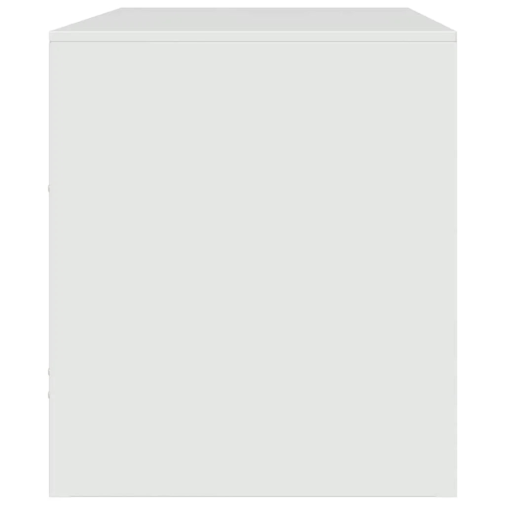 Mobile TV multimediale mensola TV credenza TV adatto per sala da pranzo soggiorno camera da letto 67 x 39 x 44 cm acciaio bianco 02_0026143