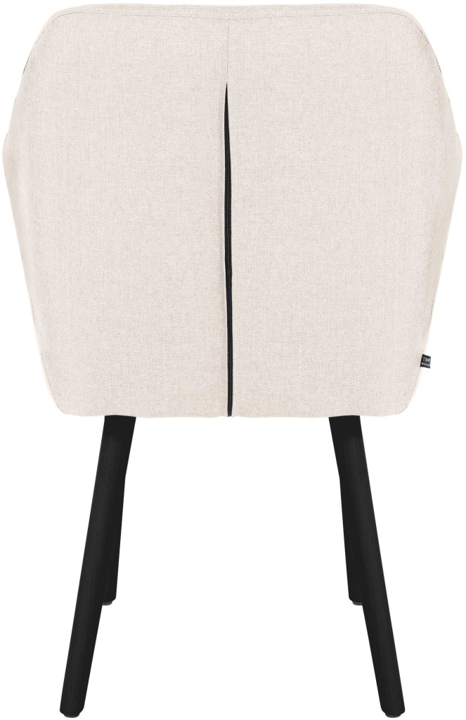 Sedia visitatore Utrecht in tessuto crema,nero