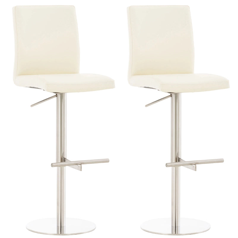 2er Set Barhocker Cadiz Kunstleder edelstahl