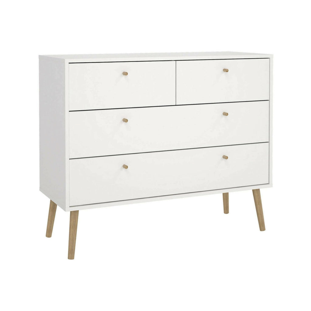 Cassettiera Pelagie, Settimino multiuso, Comò camera da letto, Mobile con cassetti, 99x39 h82 cm, Bianco