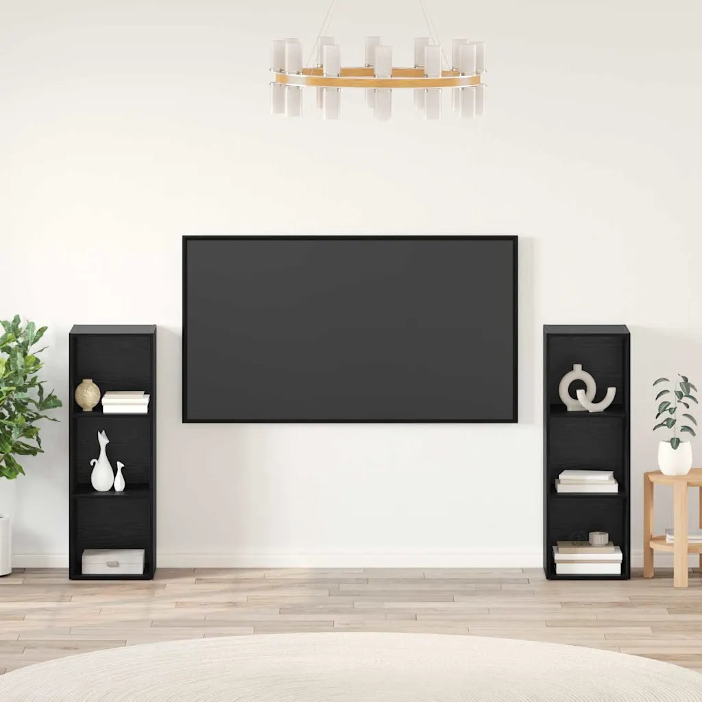 Set mobile TV 2 pcs Rovere Nero 107 x 35 x 37 cm 3393547