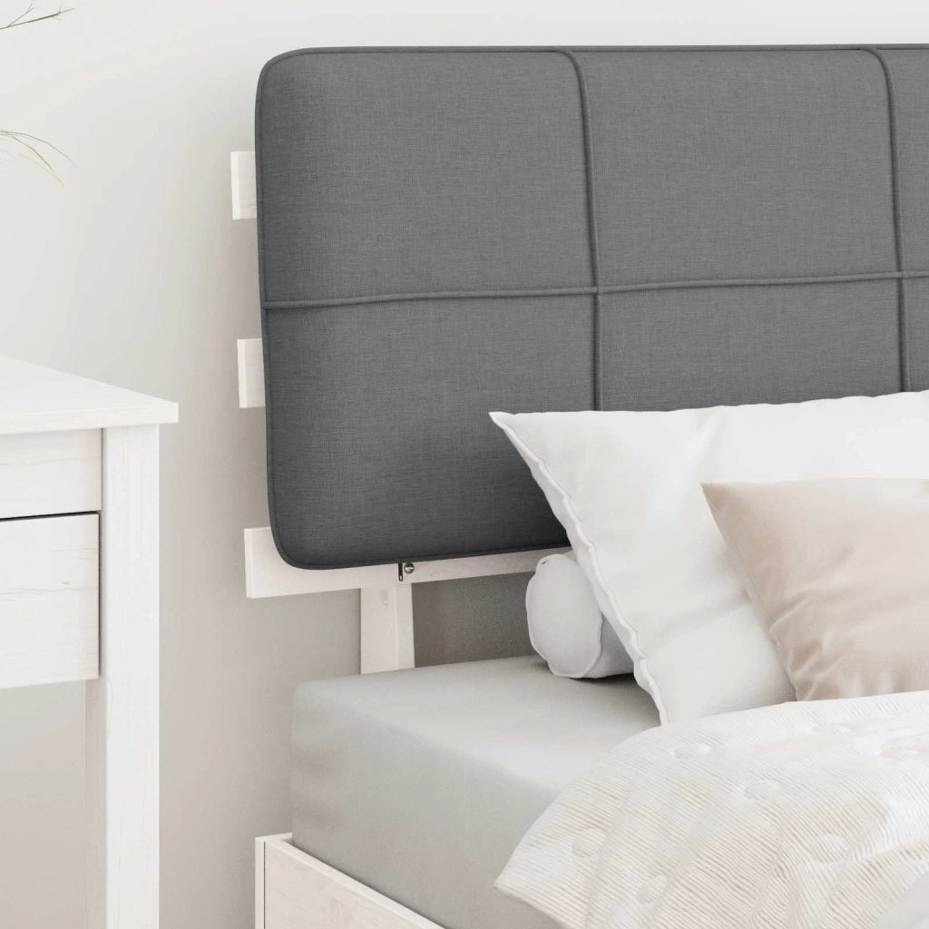 Letto con Testiera Rivestita Grigio chiaro 90 x 190 cm