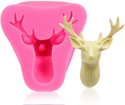 Forme di Fondant Cervo - Muffiniera in Silicone - Antiscivolo - 15,5x13,46x1,2 cm - Ecocompatibile - Adatto per Torta/Dolci