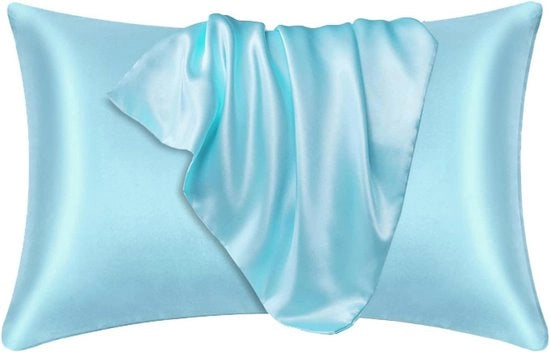 Set di cuscini in seta morbida e liscia - 2 pezzi - copertura per cuscino a forma rettangolare - copertura per cuscino a forma rettangolare - 51x66cm