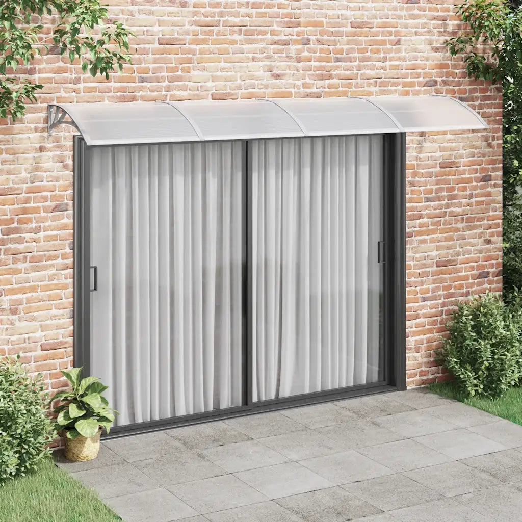 Pensilina per porta grigia 350x100 cm in policarbonato CFW6594766