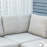 Salotto da Giardino 7 Pezzi Modulabile in Rattan PE con Cuscini, Beige