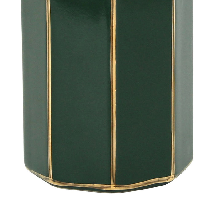 Dispenser verde e oro in ceramica - Serie Smeraldo