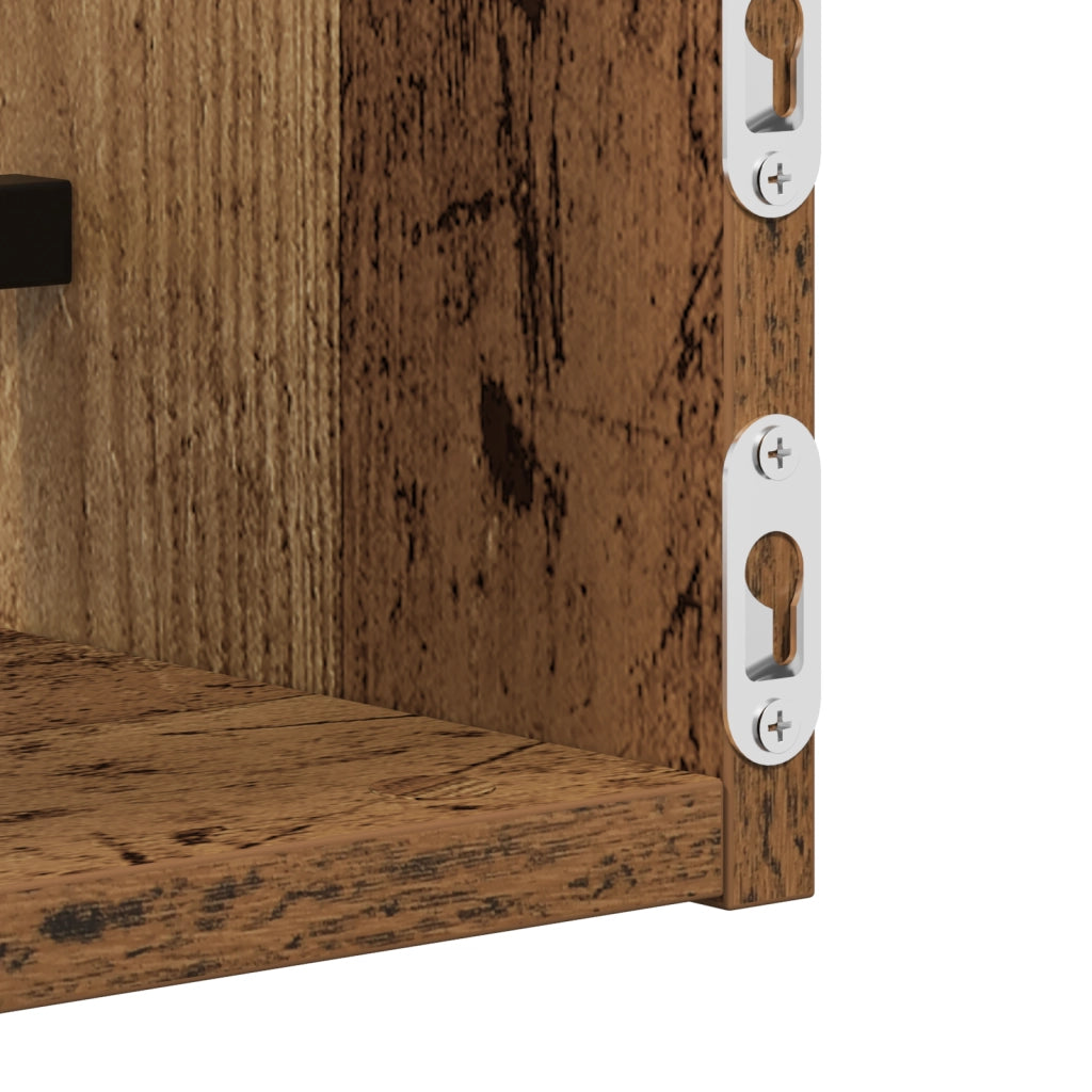 Mensole da parete 2 pezzi in legno vecchio 60x16x14 cm in legno ingegnerizzato