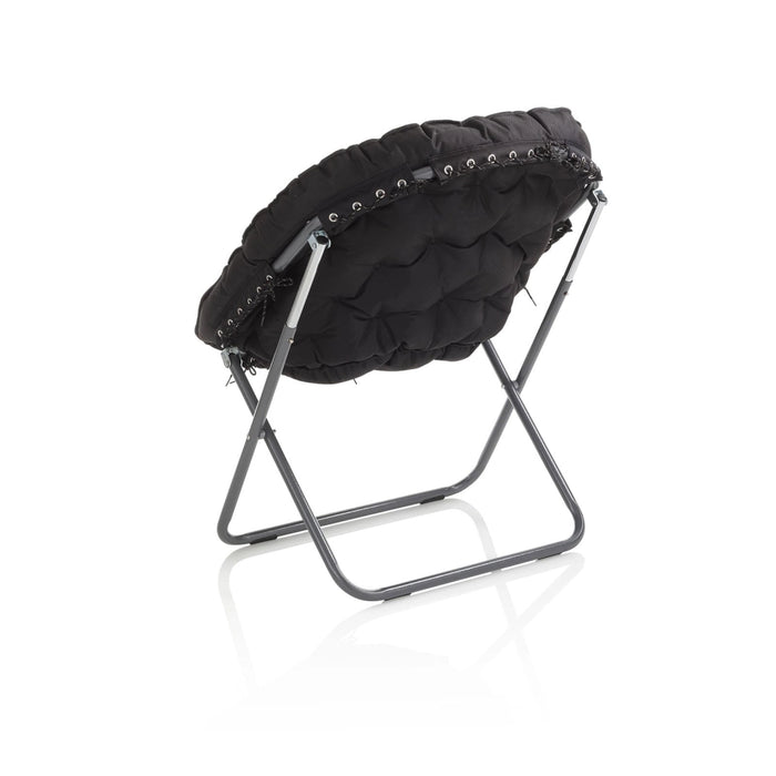 Poltrona Imbottita 77x70x92 cm in Velluto Grigio Scuro