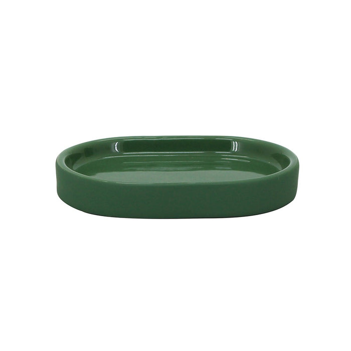 Portasapone verde scuro in ceramica - Serie Green