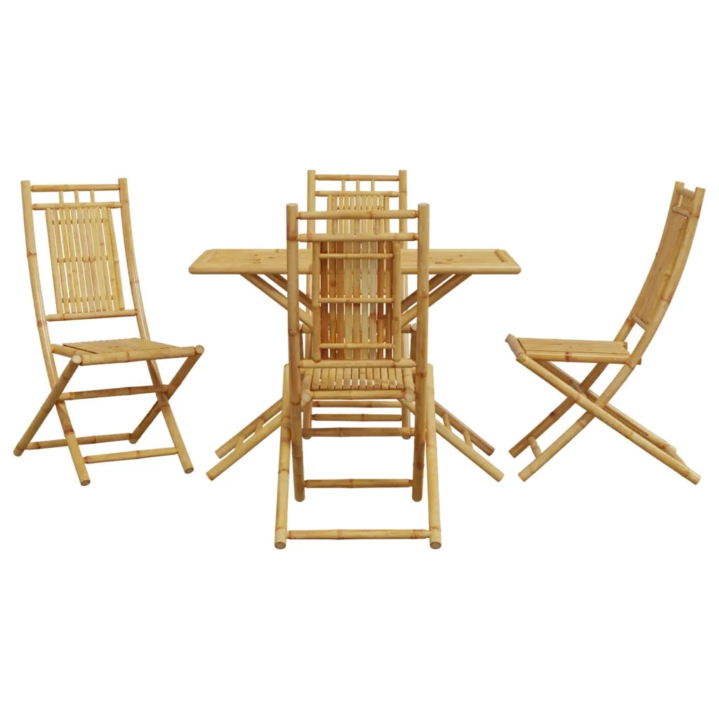 Set da Pranzo da Giardino 5 pz | Set Salotto da Giardino in Bamb¨´