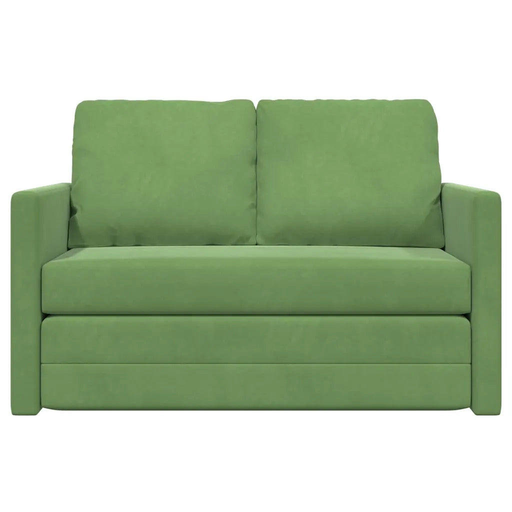Divano letto | Sof¨¤ letto | Letto singolo Verde chiaro 204 x 122 x 60 cm Velluto