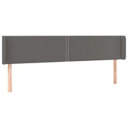 Testiera | Testata ad Orecchio Grigio 203x16x78/88 cm in Similpelle