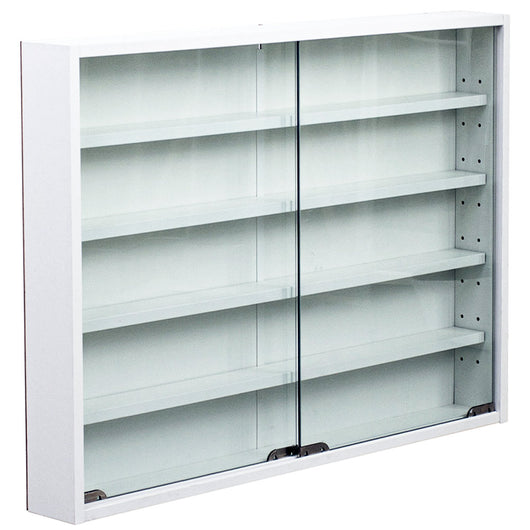 Vetrina Vetrinetta per Collezioni e Miniature da Esposizione Colore Bianco