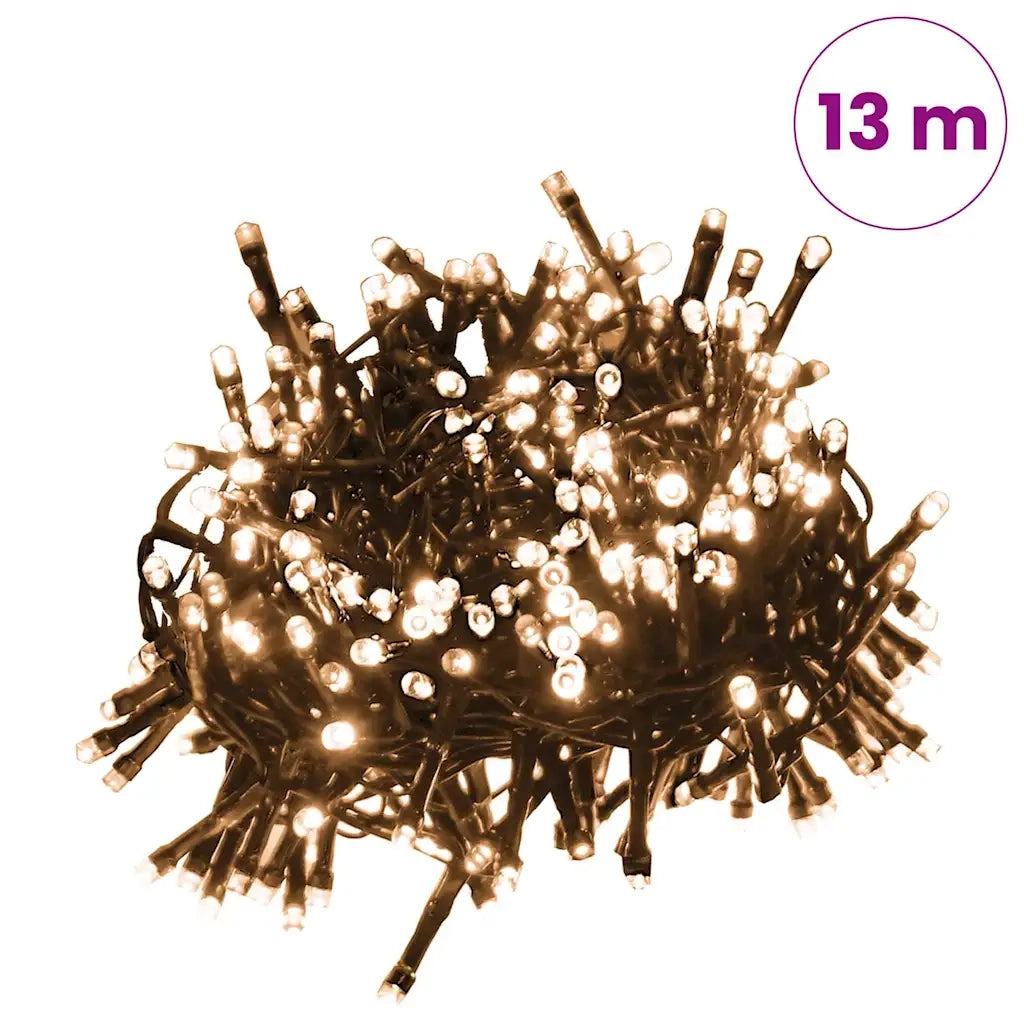 Stringa LED Compatta con 400 Luci LED Bianco Caldo 13 m PVC 343254