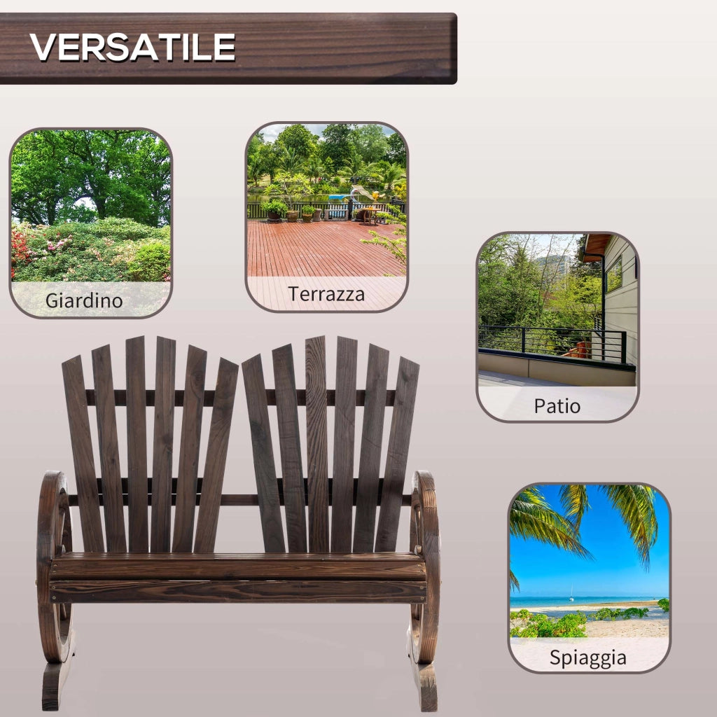 Panchina da Giardino in Legno ¨C zephmum ¨C 108x66x95cm Colore Legno