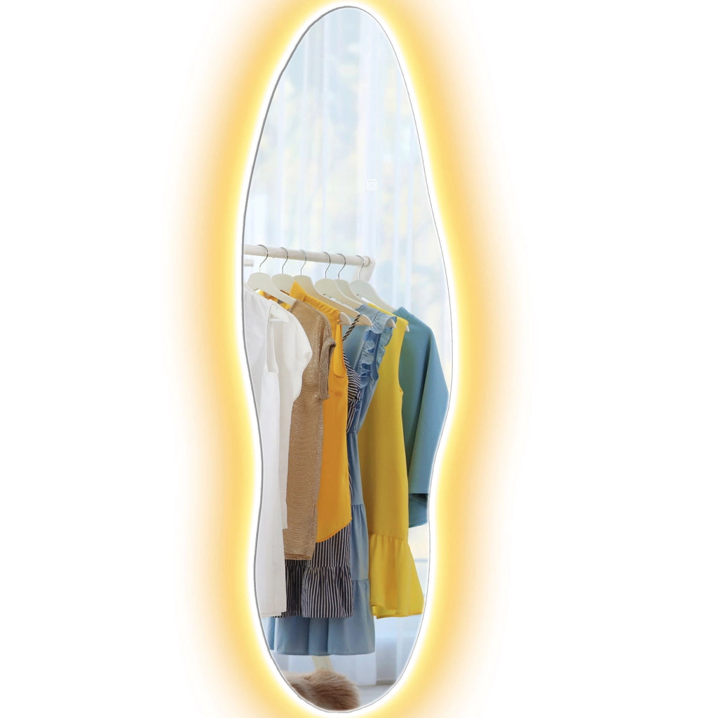 Specchio da Parete a Pieno Corpo con Luci LED ¨C Minimal ¨C 120x40 cm
