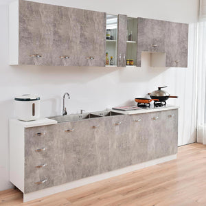 Pensile da Cucina Armadio Sospeso da Parete Doppia Anta Colore Grigio Cemento