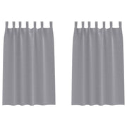 Tende Oscuranti | Tende Blackout con Anelli 2 pz Grigio chiaro 175 x 140 cm