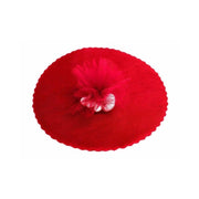 Trade Shop - 50 Veli Tulle Per Bomboniere Tondo Organza Matrimoni Battesimi Lauree Confetti - Rosso