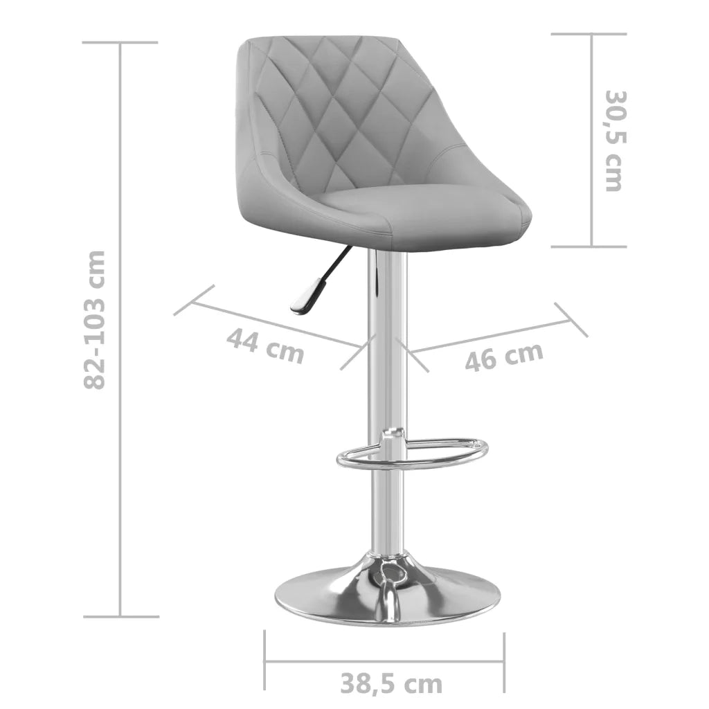 Sgabello da Bar Grigio Chiaro in Velluto cod mxl 63045