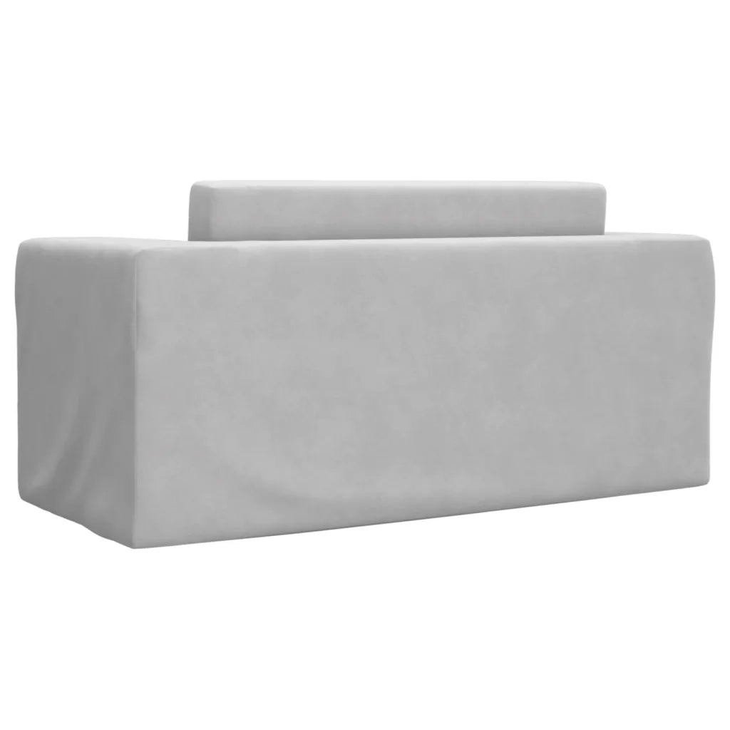 Divano Letto Bambini a 2 Posti-Sofa Letto-Daybed Grigio Chiaro in Morbido Peluche 782952