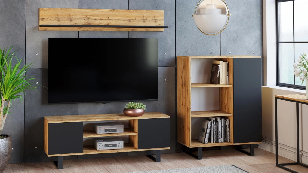 Libreria Fondi - Gambe in metallo Gold Craft Rovere