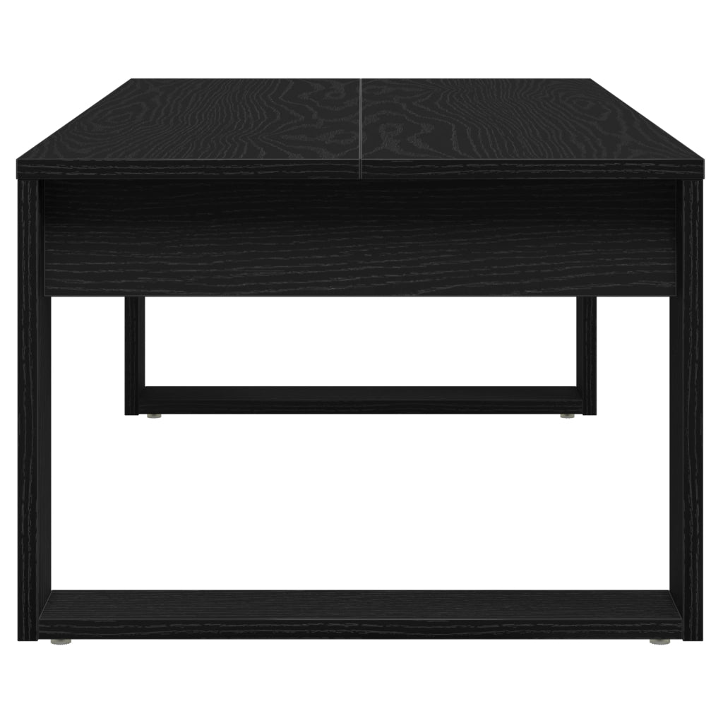 Tavolino da caffÃ¨ in rovere nero 102x50x35 cm in legno ingegnerizzato